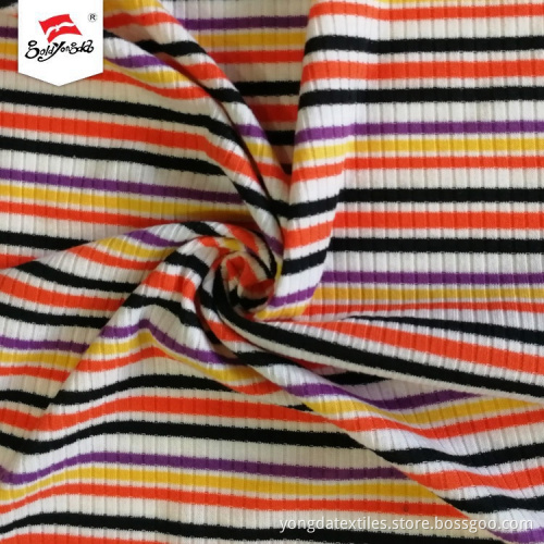 Rib Knit Fabric With Good Extensibility Curling Edge